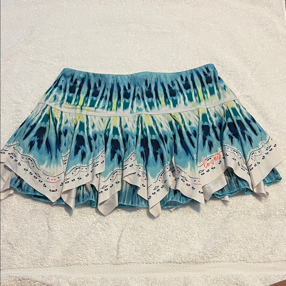 Lucky in Love Blue and White bandana Skirt